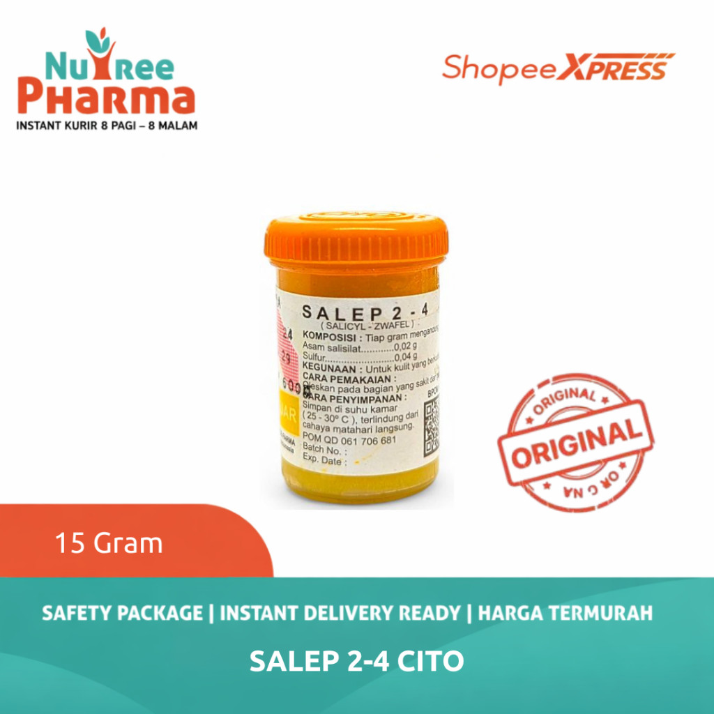 SALEP 24 Cito 15 gr | OBAT SALEP SULFUR BELERANG BPOM UNTUK KADAS KURAP EXIM JAMUR
