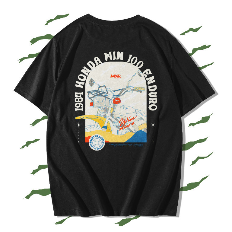 Baju Kaos Honda Win 100 Enduro Trail Vintage Jadul by Mudxracer