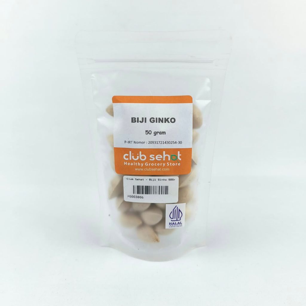 Club Sehat Biji Ginko 50gr | Ginkgo Biloba Seed | Biji Ginkgo Kering untuk Olahan & Masakan