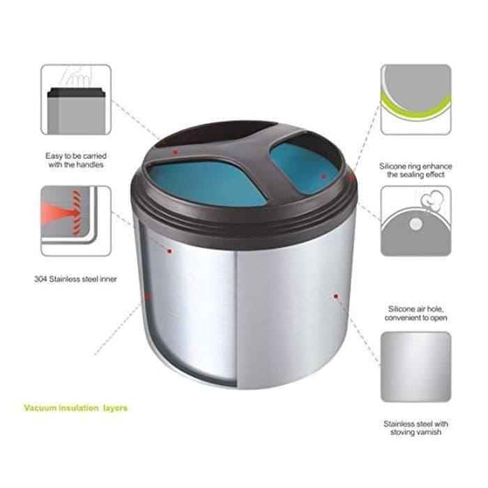 TEMPAT BEKAL MAKANAN TEDEMEI 6552 STAINLESS RANTANG TAHAN PANAS