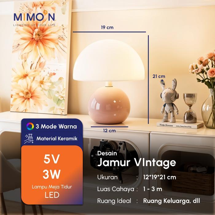 PROMO  MIMOON Lampu Tidur LED Lampu Kamar Aesthetic Lampu Tidur Nyaman Lampu Led Kamar Tidur - Pink-