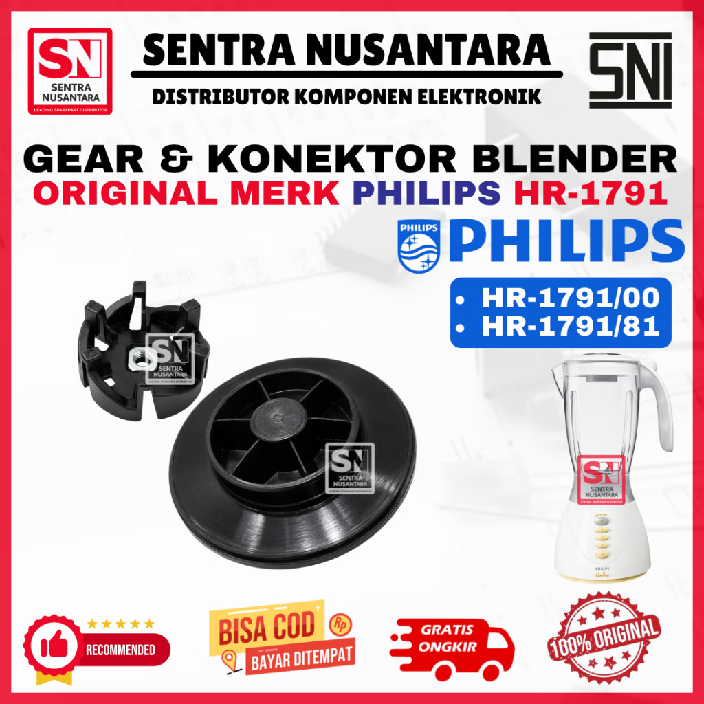 Konektor dan Gigi Gear Blender PHILIPS HR-1791 ORIGINAL | Gigi Blender PHILIPS HR1791 ASLI | Gear Pe
