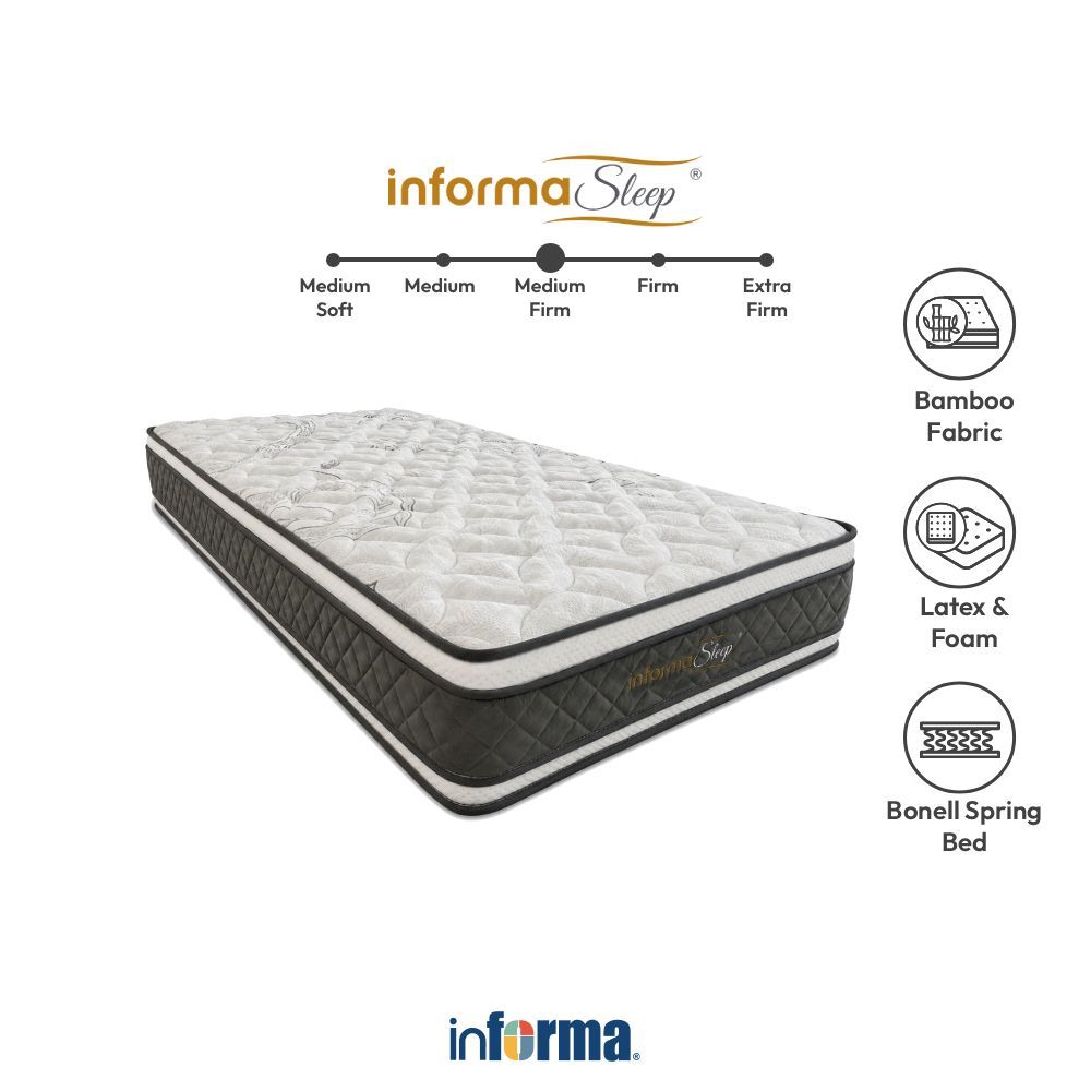 Informa Sleep Naturest Kasur Latex Bonnel Springbed - Putih Matras Tidur Mattress Alas Kasur Ranjang