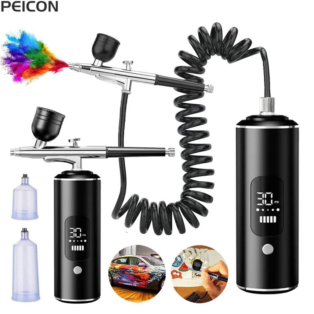 Airbrush with Compressor Portable Airbrush Painting Mini Spray  for Painting Paint Crafts Airbrush C