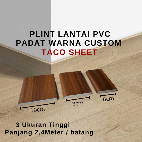 PLINT FULL PVC PADAT | LIST PLINT LANTAI TACO | PLIN LANTAI PADAT PVC | LIST LANTAI PVC SOLID 2410l
