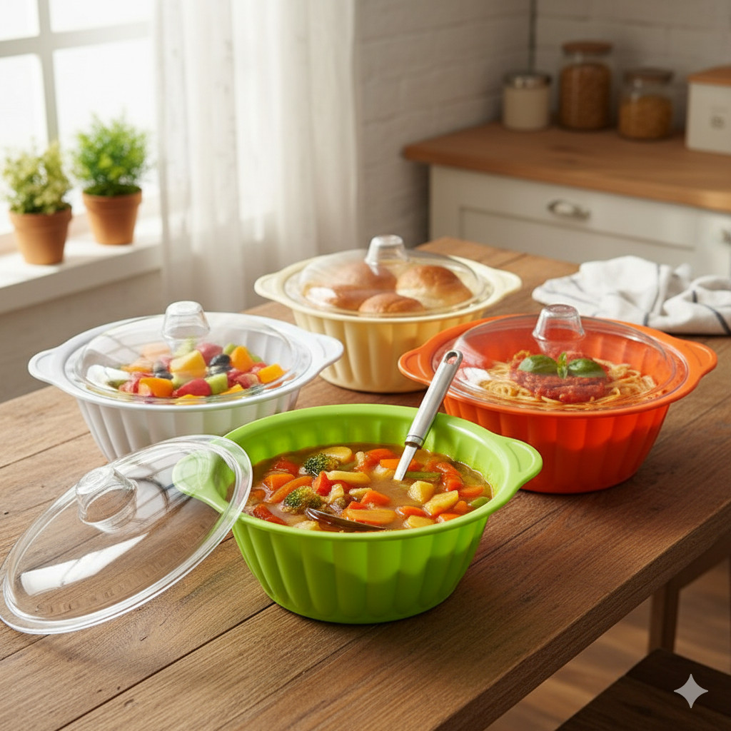 Wadah saji bulat melamin