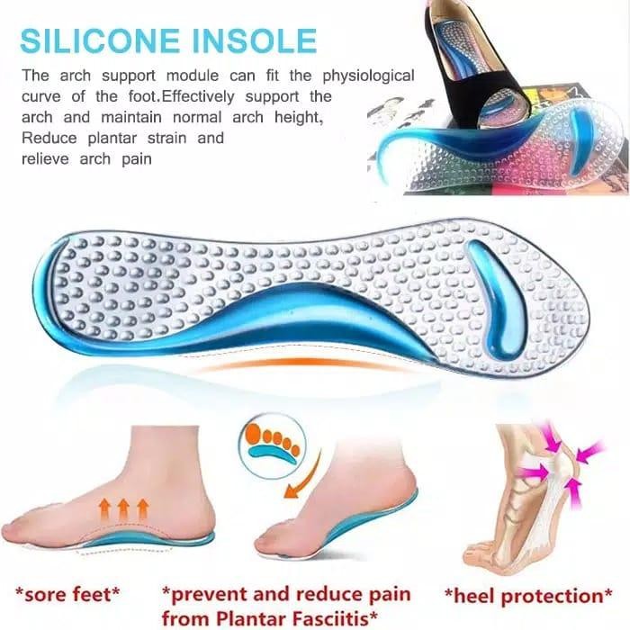 [TERLARIS] INSOLE SEPATU WANITA BAHAN GEL SILIKON INSOLE SEPATU HEELS ALAS SEPATU WANITA - BIRU SEPA