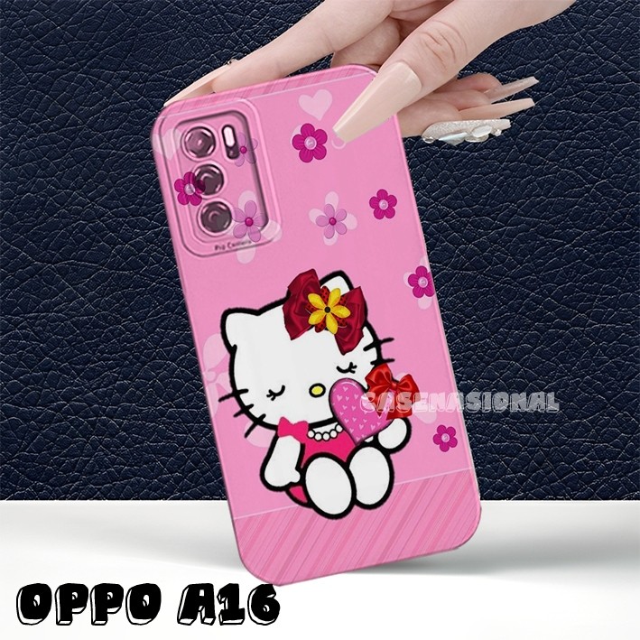 Silikon Oppo A16 - Case Oppo A16s - Oppo A54s motif hello kitty case cewek prokamera fashion case ke