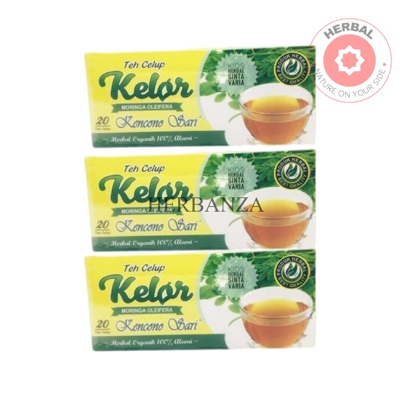 

3 PCS Teh Herbal Celup Daun Kelor Kencono Sari – Antioksidan & Detoks Tubuh Alami