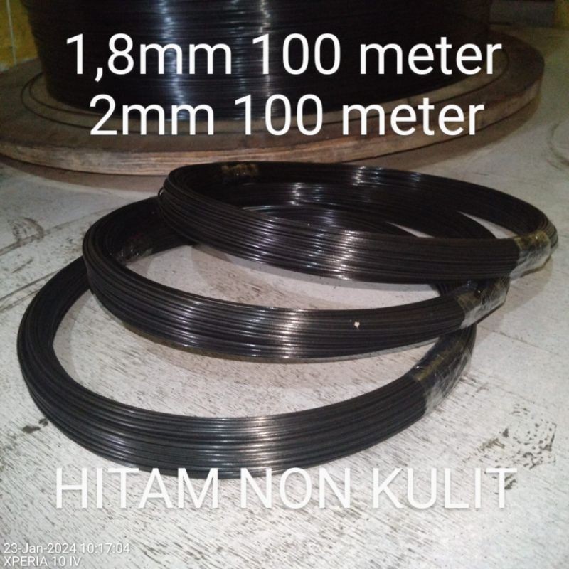HALHIMAH Ruji Jeruji Fiber Hitam 2mm 100 Meter Tahan Lama