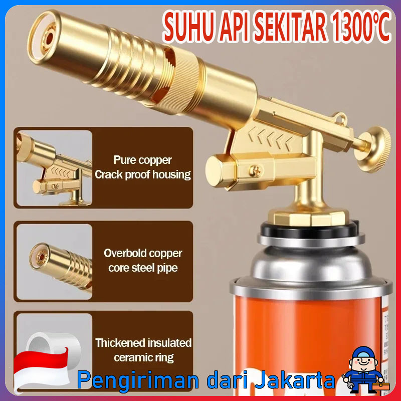 Flame Gun    Pemantik Api Elektrik Torch Kepala Las Manual Kuningan Dual Api Kepala Las Manual Porta