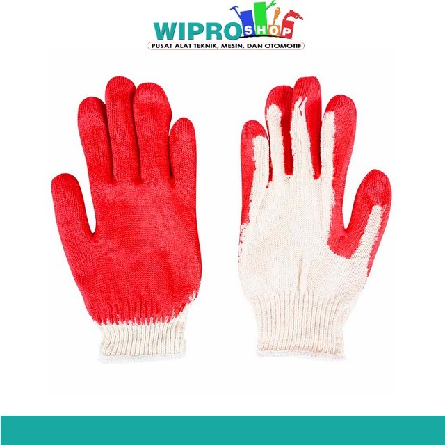Wipro Sarung Tangan Katun Kombinasi Karet Merah