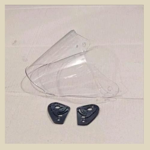 Paket Ganteng Visor Helm INK CENTRO FREE BAUT FREE RACHET Motorcycle - Bening Flat