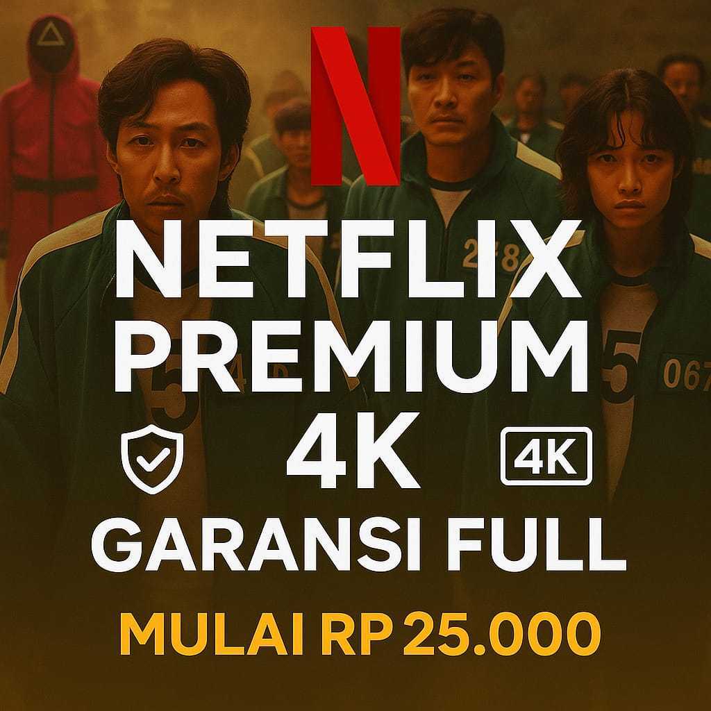 Netflix Premium 4K - Private/Sharing - 1-3 bulan - garansi full 100%