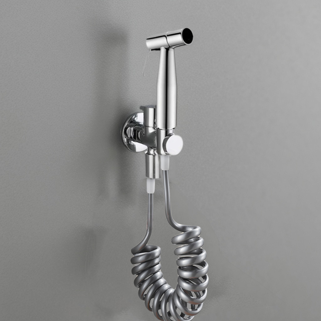 Brass bidet faucet, portable bidet sprayer, single cold water faucet, toilet faucet, sprayer, flushe