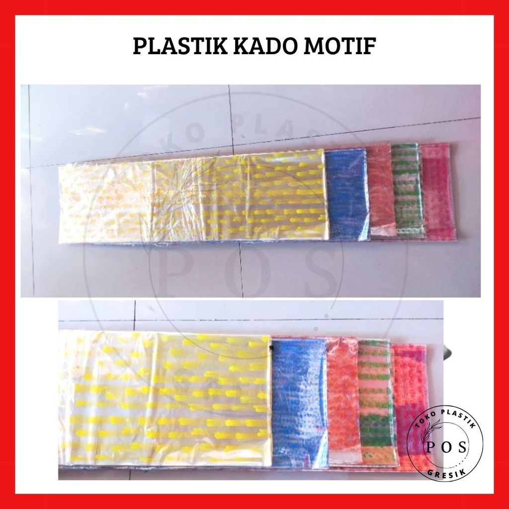 Plastik kado kaca bening motif ukuran 70x80 cm isi 50 pcs plastik parcel kado lamaran KADO JUMBO