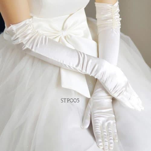 Sarung Tangan Pengantin Bridal Panjang l Wedding Gloves Putih STP005
