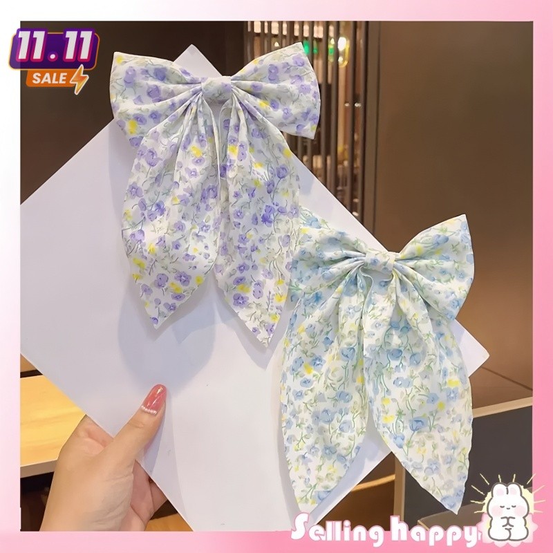 Jepit Rambut Wanita Pita Polkadot Bunga Aksesoris Rambut Cantik Fashionable Terbaru