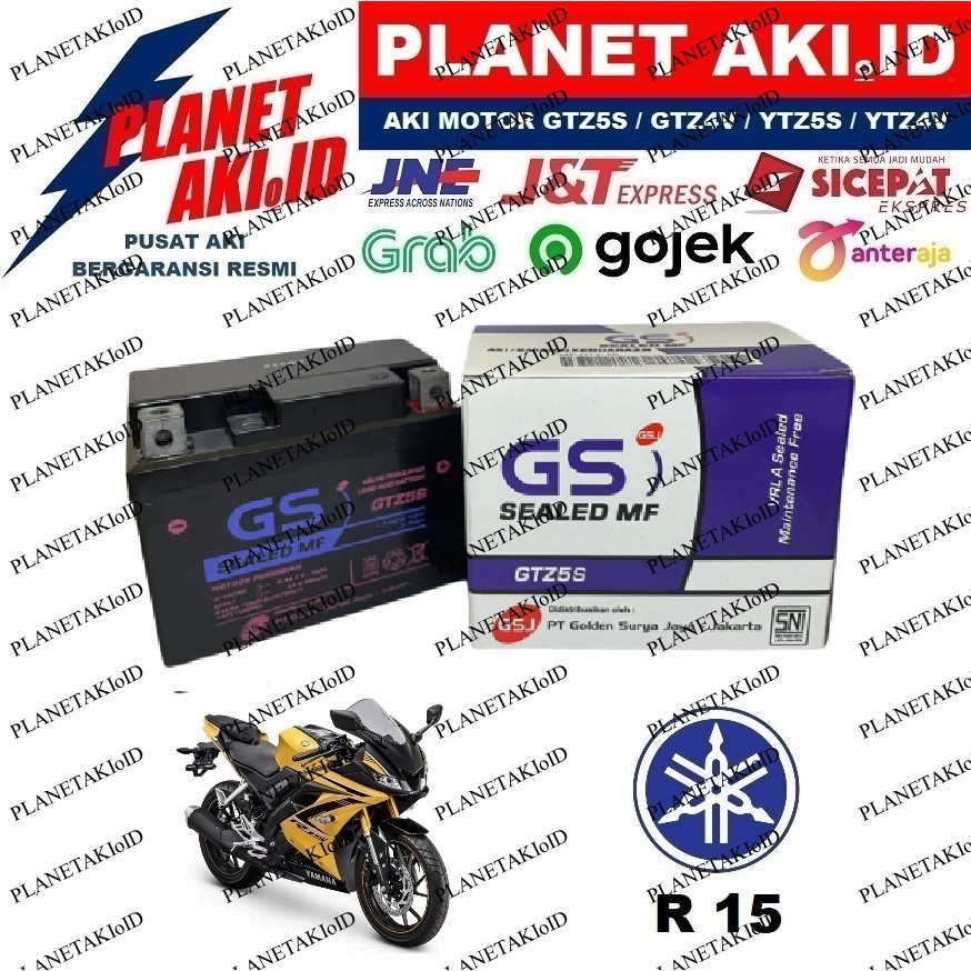 HORANSHOP Aki Motor Yamaha R15 R 15 Aki Kering Accu Kering MF GTZ5S
