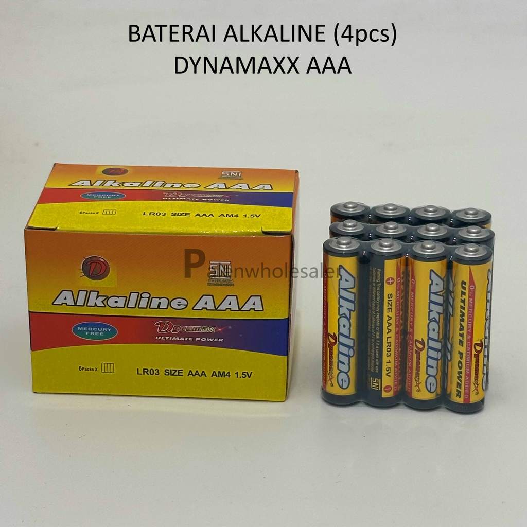 [Palenwhlslr] Baterai / Batre A3 (4pcs) Alkaline Dynamaxx A3 AAA Kemasan Box