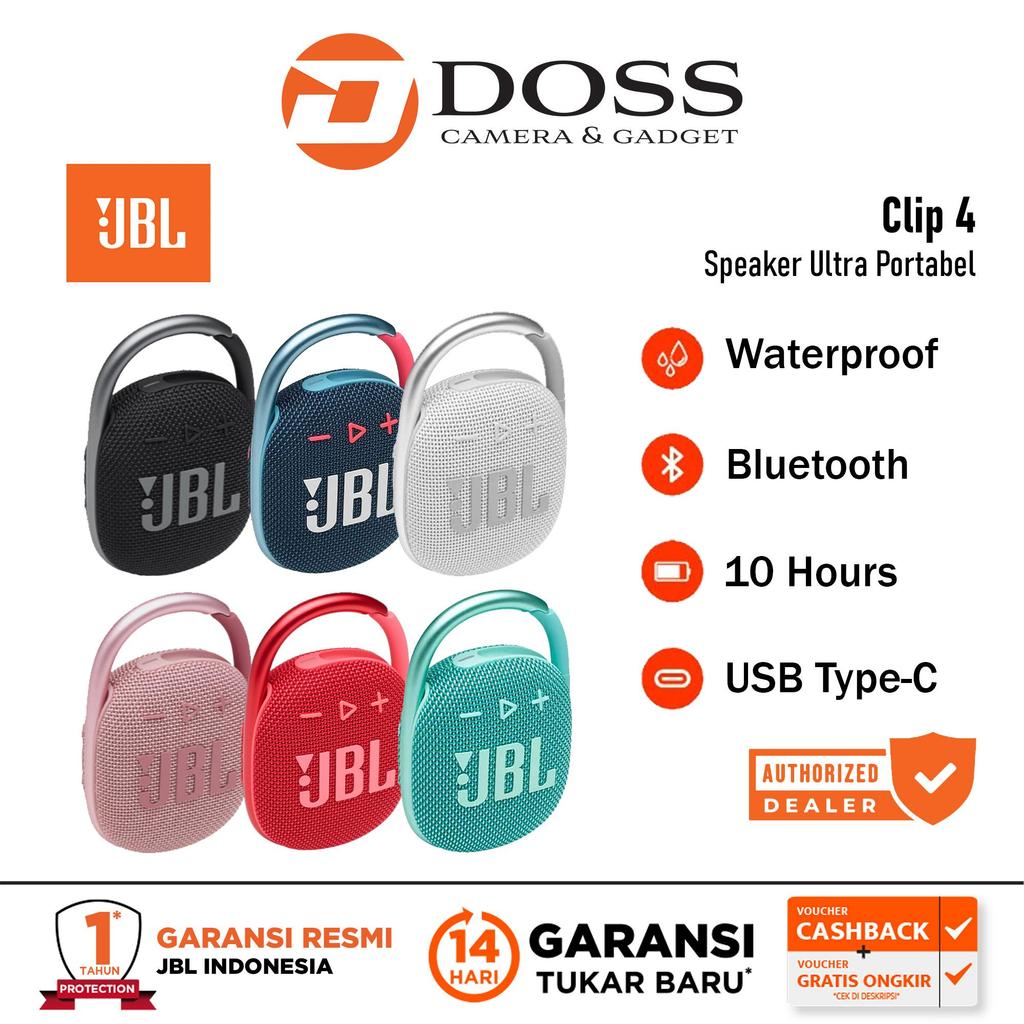 JBL Clip 4 Speaker Ultra Portable Waterproof Bluetooth Speaker Clip4 JBL