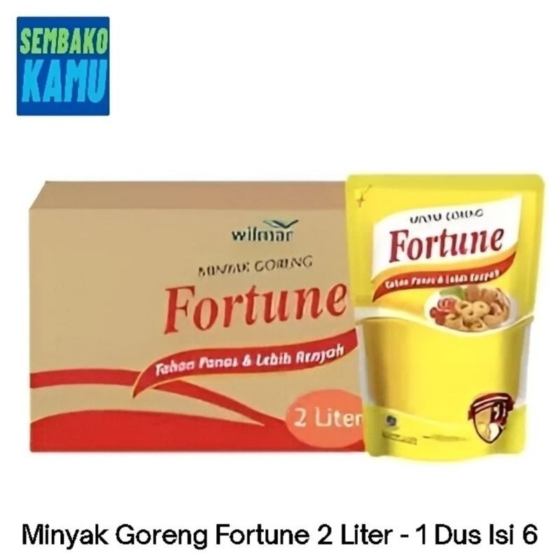 Minyak Goreng Fortune 2 Liter- 1 Dus isi 6 pcs