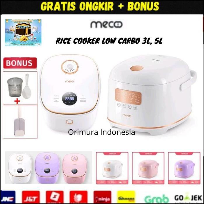 Rice Cooker Digital Mecoo 3L - Low Carbo Rice Cooker - Rendah Gula