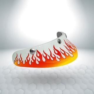 Pet Helm Flame Series Marzano - Flame White Red