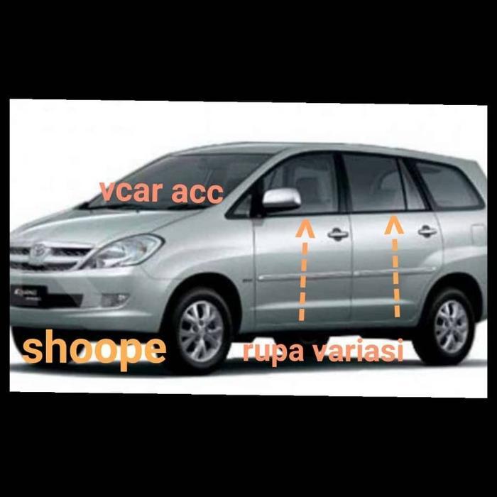 [ Promo ]  ||  list LIS kaca samping pintu window liner toyota innova inova 2004 sampai 2015 CHROME 