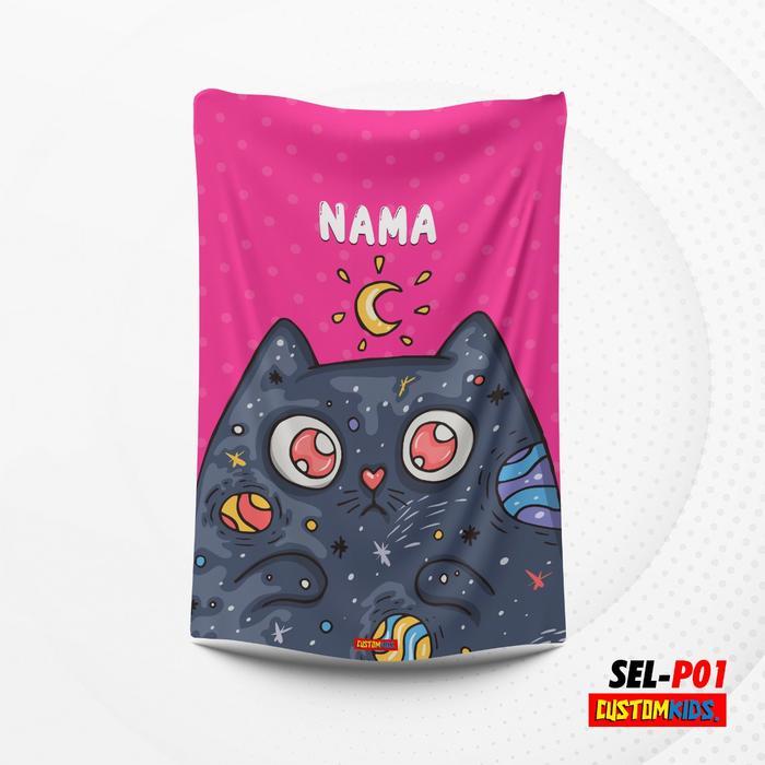 SELIMUT ANAK CUSTOM NAMA | SELIMUT ANAK PEREMPUAN KARAKTER |CUSTOMKIDS - P-01