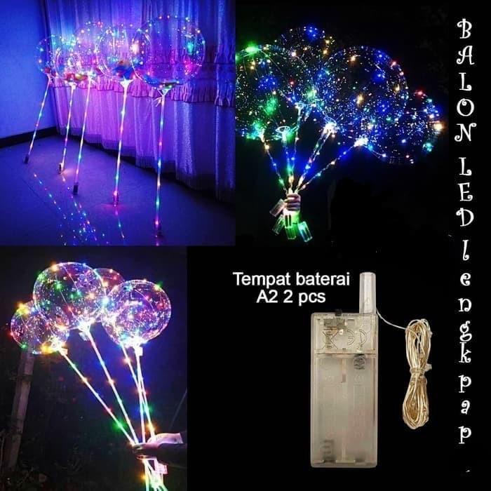 BALON BOBO LED RAINBOW WARNA WARNI BALON LAMPU LED SOUVENIR PESTA