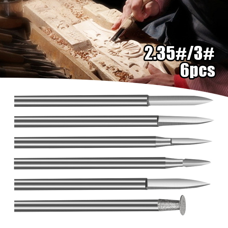 6Pcs Mata Bor Ukir Kayu Untuk Alat Putar Mata Bor Kayu Kecil Kualitas Tinggi Mata Bor Kikir Ukir Kay