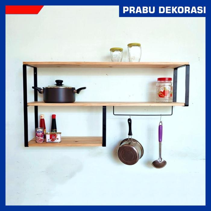 Rak Dapur Kitchen Bar Set 3 Tingkat Rak Penyimpanan Bumbu Toples Panjang 60 - 1 Meter | Rak Bumbu Da