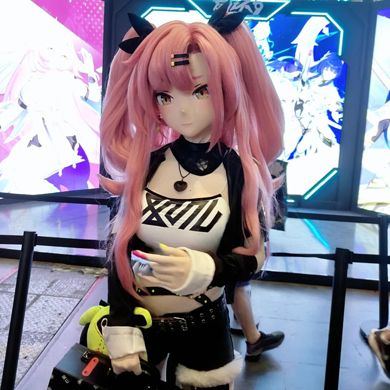 Full headband lockHandmade Customize Game character Kig Cosplay Kigurumi Resin Mask Japanese Anime K