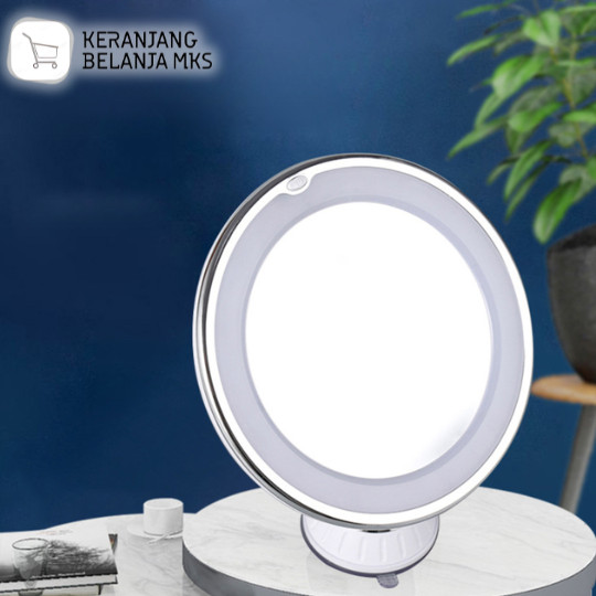 LED Make Up Mirror Cermin Lampu Kaca Pembesar 10X