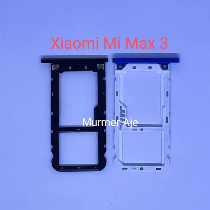 Sim card tray slot sim card tempat kartu xiaomi mi max 3 oem - Black