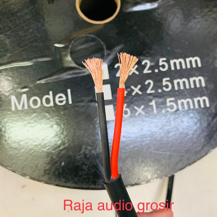 Kabel speaker 2 x 2.5 kabel speaker isi 2 hitam besar kabel 2 250