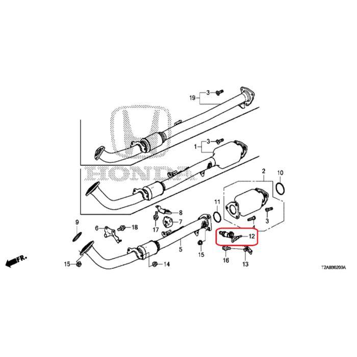 sensor oksigen belakang accord cr2 2.4cc 2013 2014 2015 2016 2017 ori