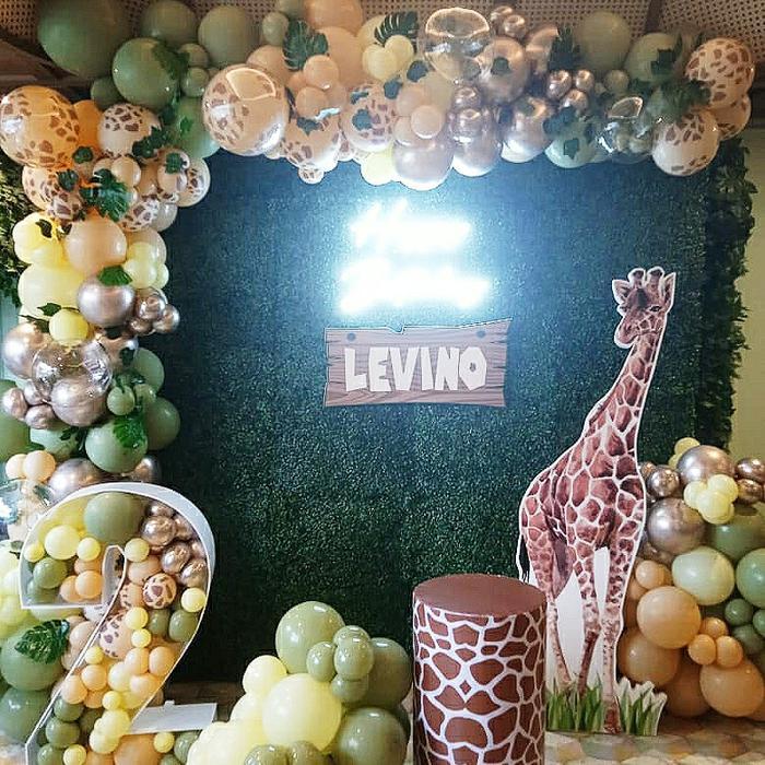 Balon Dekor - Birthday  Anniversary Aqiqah - Backdrop Daun - Nature