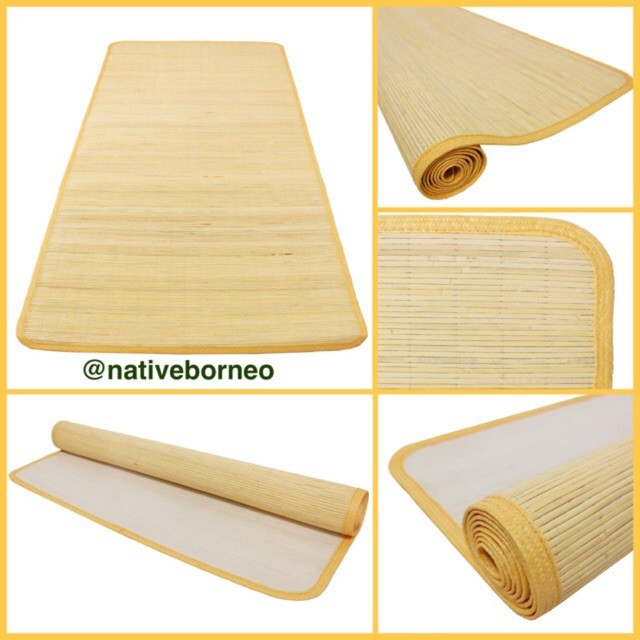 Saburina 70 x 190, Tikar Rotan, Lampit Rotan Saburina Cotton, Tikar Lesehan, Tikar Kalimantan, Karpe