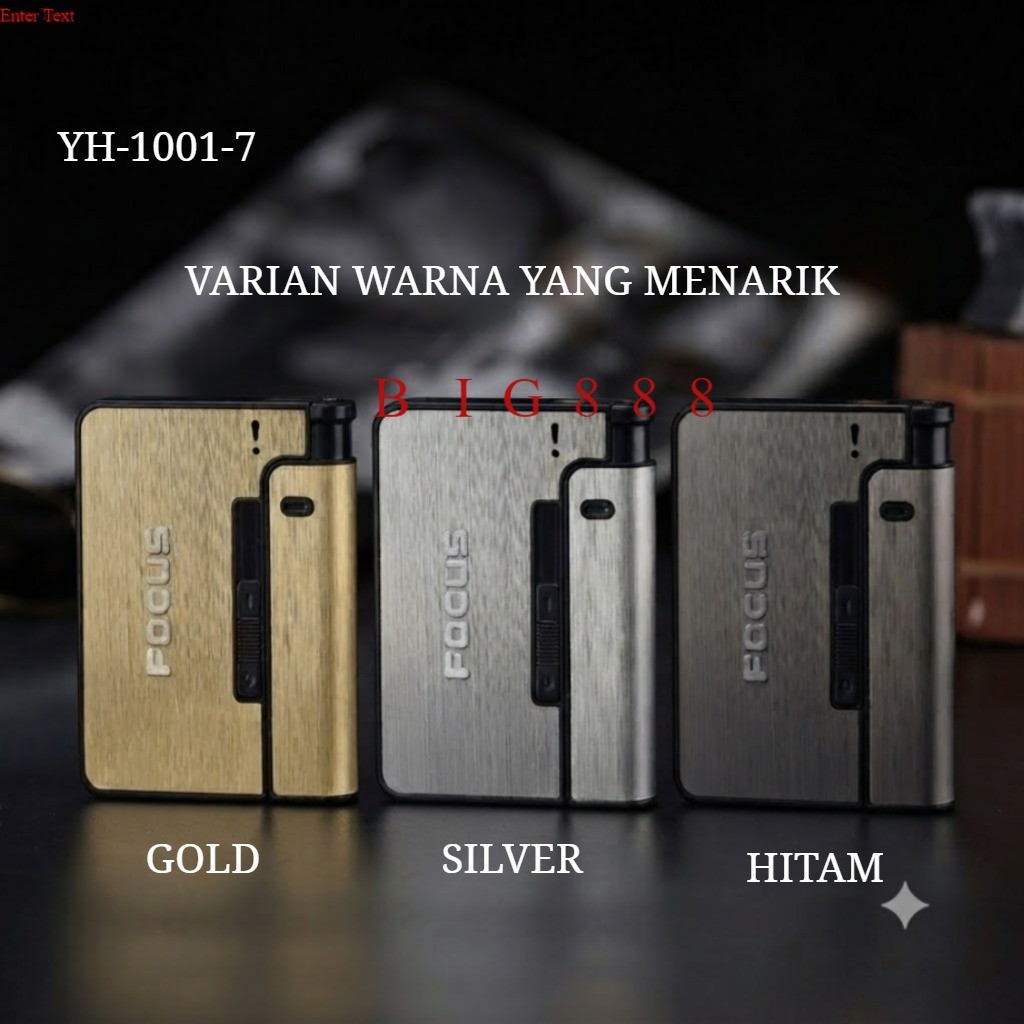 Kotak Tempat Korek YH-1001-7 Cigarette Case with Lighter Slot