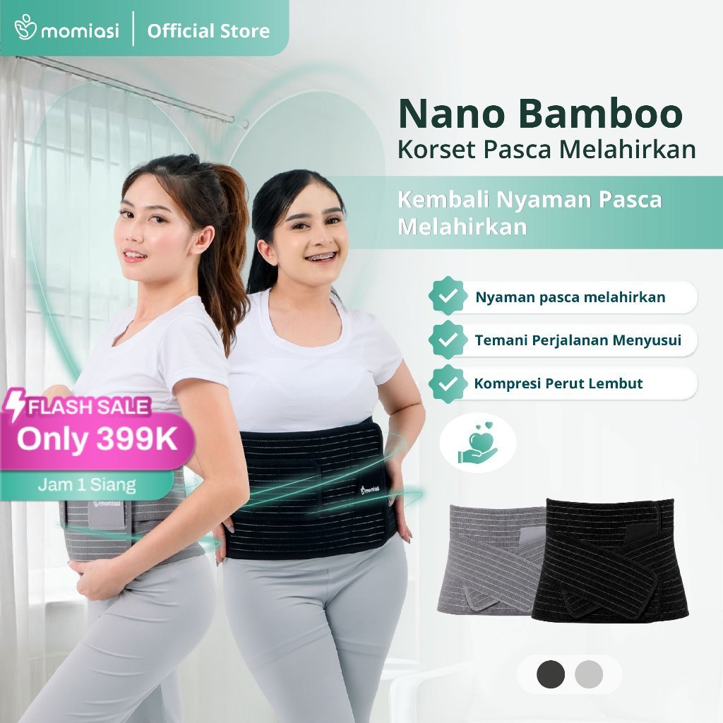 [BEST SELLER] Momiasi - Korset Nano Bamboo FAST SLIM - Premium Korset Nano Bamboo Pasca Melahirkan