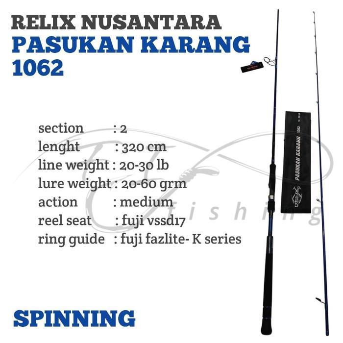 Joran Pancing Relix Nusantara PASUKAN KARANG 1062 10-30lb / 20-40lb - 10-30 LB