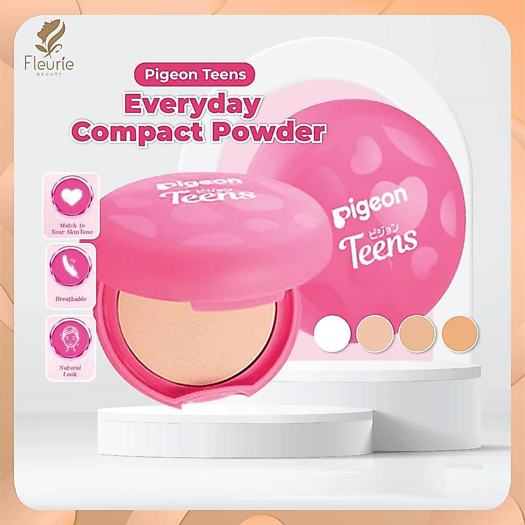 Pigeon Teens Everyday Compact Powder - Bedak Padat Pigeon Pack Pink