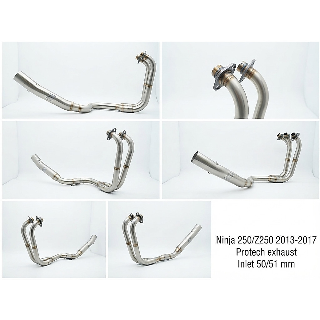 Kawasaki Ninja 250 / Z250 — Header Standard Fit · Silver — foto 3