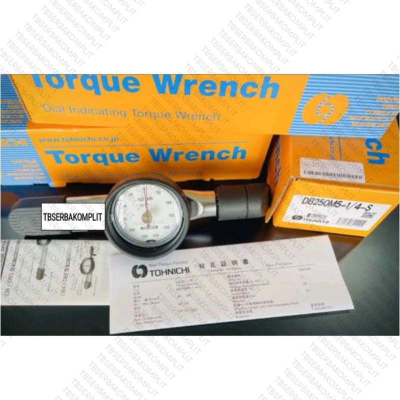 Tohnichi DB250M5-S 1/4" Dial Torque Wrench Ratchet Kunci Torsi 35kgf cm - 250kgf cm Ada Sertifikat K