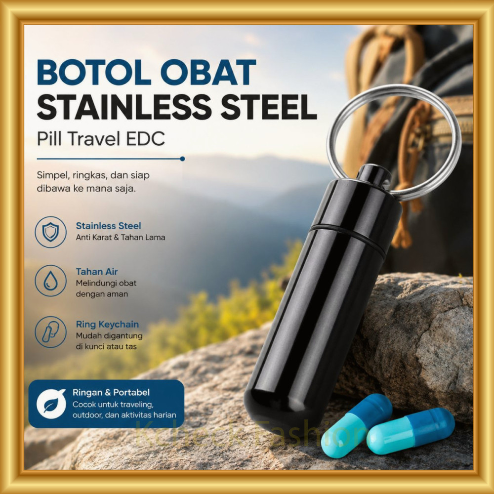 Botol Obat Pill Travel EDC Tahan Air - JS207