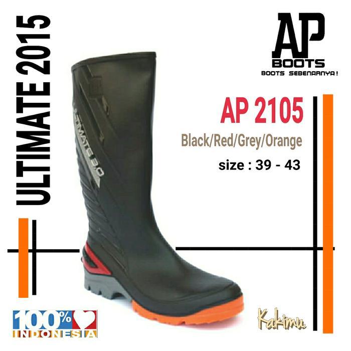 SEPATU BOOT AP BOOTS AP 2015 BLACK - Hitam