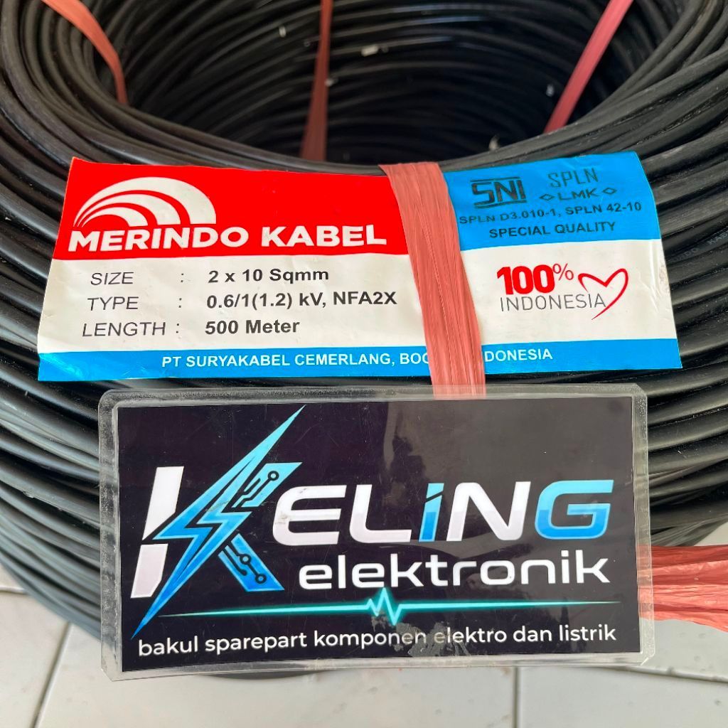 Kabel Sr Twisted Pln 2x10 mm Merindo NFA2X dijamin original SNI