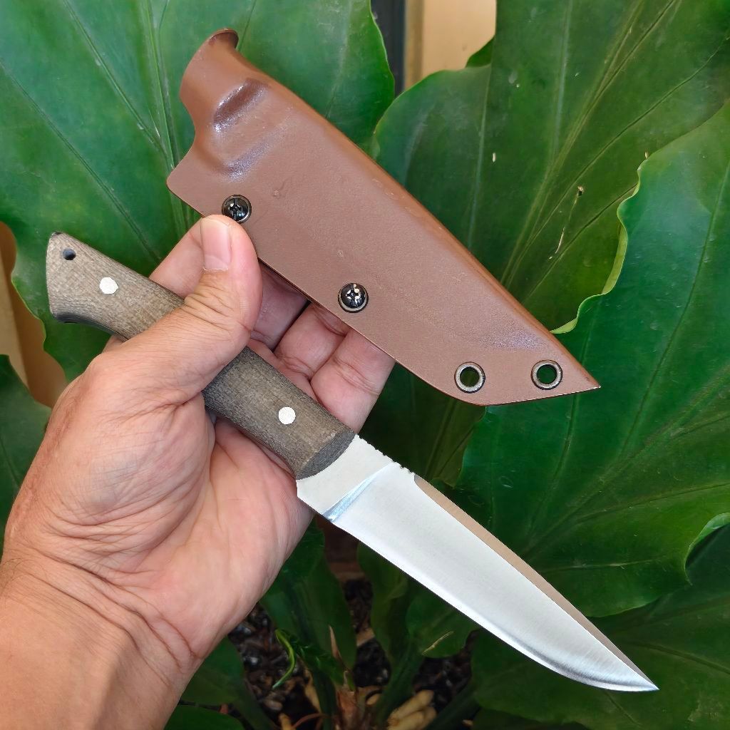 K110 Handmade Bushcraft Knife. Pisau Bushcraft multifungsi dengan baja Bohler K110 yang super tajam 